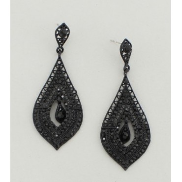 Blackout Cabochon Drop Earrings