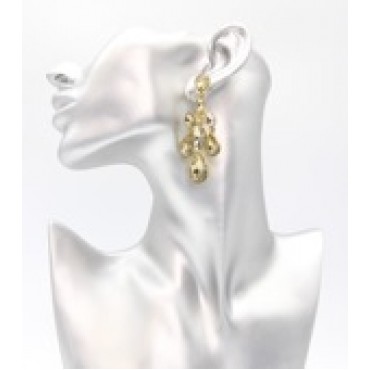 Gold w/Light Colorado Topaz Crystal Drop Earrings