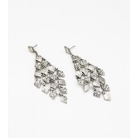 Silver Spear Confetti Drop Earrings