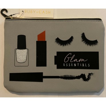 Gray Ruby + Cash Make-up Pouch